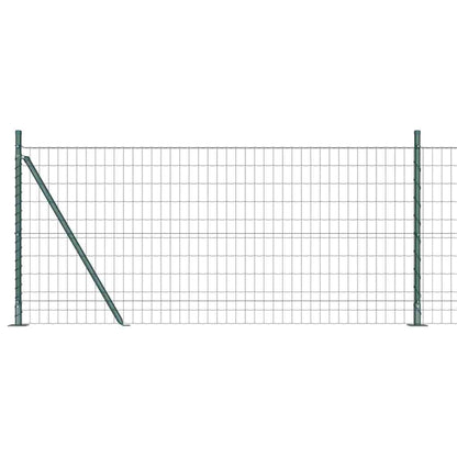 vidaXL Euro Fence with Concrete Base 10 x 1 m PVC-Coated Steel Green 2