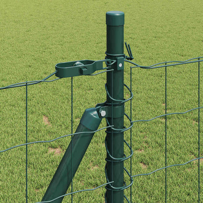 vidaXL Euro Fence with Concrete Base 10 x 0.8 m PVC-Coated Steel Green 5