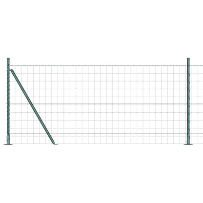 vidaXL Euro Fence with Concrete Base 10 x 0.8 m PVC-Coated Steel Green 2