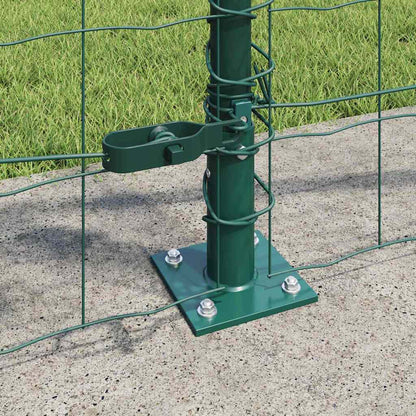 vidaXL Euro Fence with Concrete Base 10 x 1 m PVC-Coated Steel Green 4