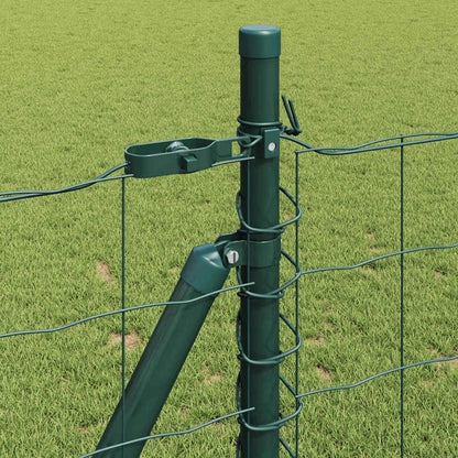 vidaXL Euro Fence with Concrete Base 10 x 1 m PVC-Coated Steel Green 5