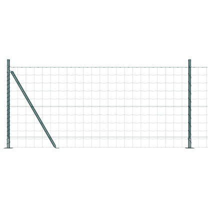 vidaXL Euro Fence with Concrete Base 10 x 1 m PVC-Coated Steel Green 2