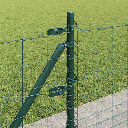 vidaXL Euro Fence with Concrete Base 25 x 0.4 m PVC-Coated Steel Green 5
