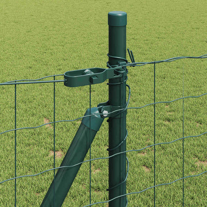 vidaXL Euro Fence with Concrete Base 10 x 0.8 m PVC-Coated Steel Green 5