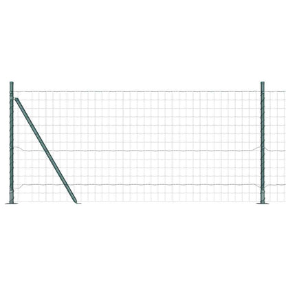 vidaXL Euro Fence with Concrete Base 10 x 0.8 m PVC-Coated Steel Green 2