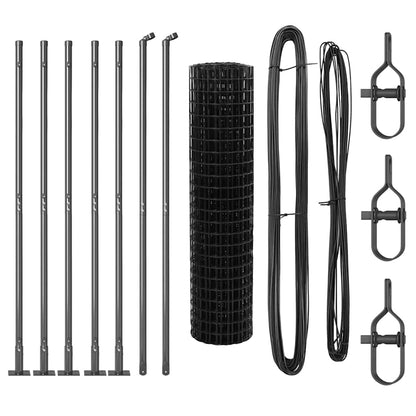 vidaXL Euro Fence with Concrete Base 10 x 1 m PVC-Coated Steel Grey 6