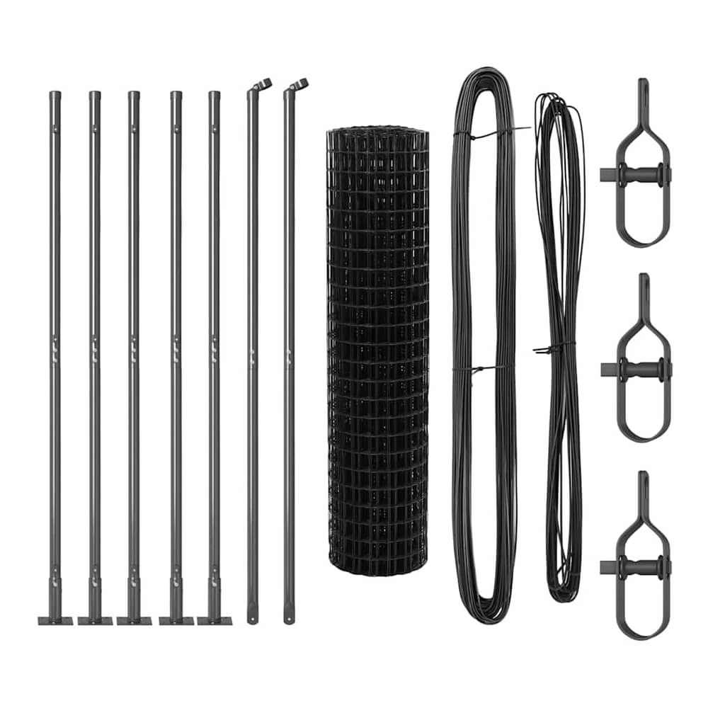 Euro Fence Concrete Base PVC-Coated Steel Fix Grey mesh Size