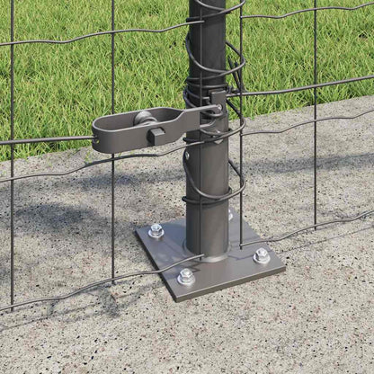 vidaXL Euro Fence with Concrete Base 10 x 1 m PVC-Coated Steel Grey 4
