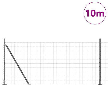 vidaXL Euro Fence with Concrete Base 10 x 1 m PVC-Coated Steel Grey 3