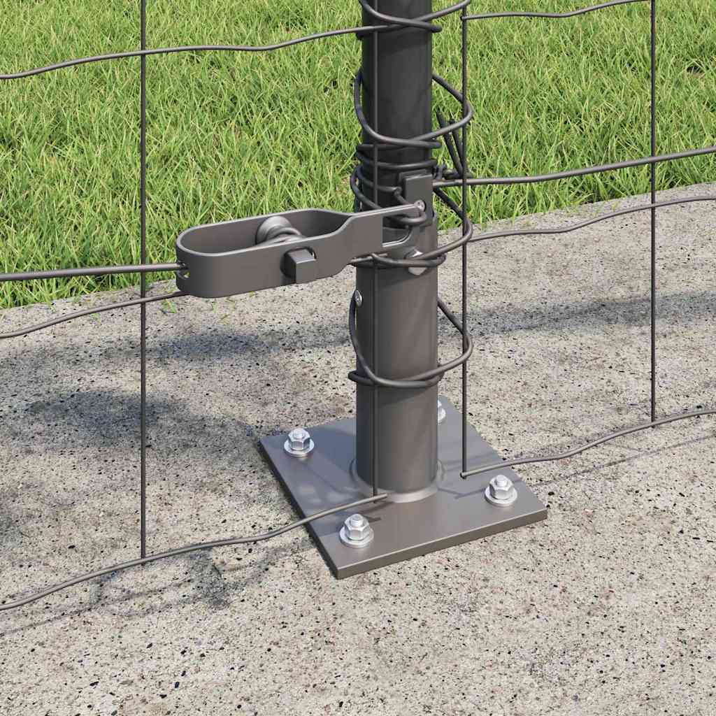 vidaXL Euro Fence with Concrete Base 10 x 1 m PVC-Coated Steel Grey 4