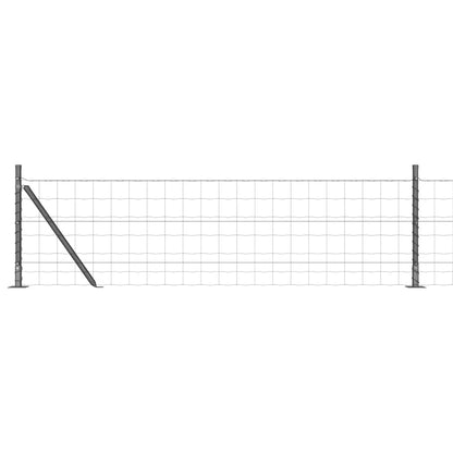 vidaXL Euro Fence with Concrete Base 25 x 0.4 m PVC-Coated Steel Grey 2