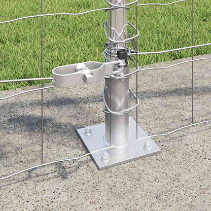 vidaXL Outdoor Euro Fence with Concrete Base 10 x 1 m Galvanised Steel 4