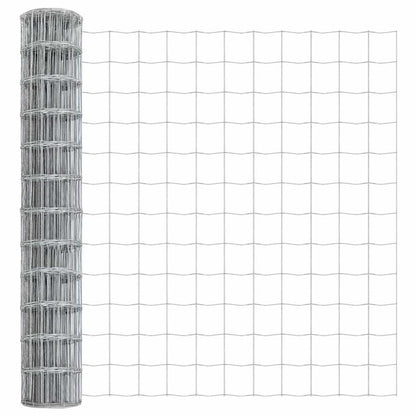 vidaXL Outdoor Euro Fence with Concrete Base 10 x 1 m Galvanised Steel 6