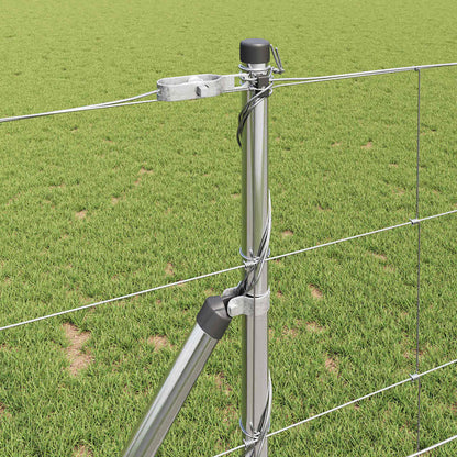 vidaXL Ground Fix Welded Wire Fence 25 x 1 m Galvanised Steel Silver 4