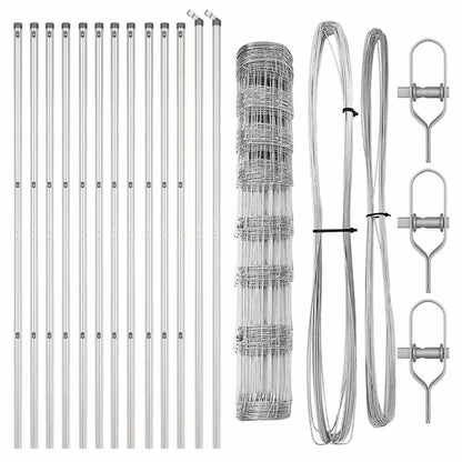 vidaXL Ground Fix Welded Wire Fence 25 x 1 m Galvanised Steel Silver 5
