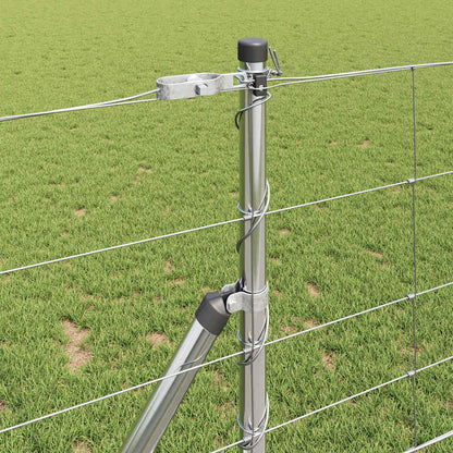 vidaXL Ground Fix Welded Wire Fence 25 x 1 m Galvanised Steel Silver 4