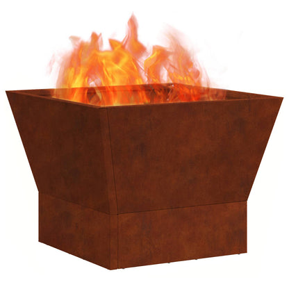 vidaXL Fire Bowl Rusty 40 x 40 x 35 cm Weathering Steel 3