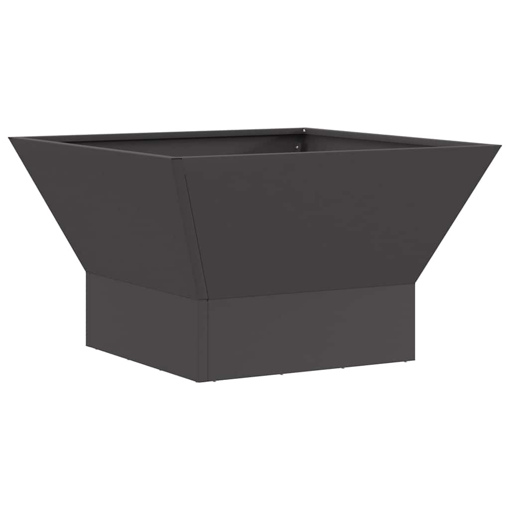 vidaXL Fire Bowl Black 60 x 60 x 35 cm Weathering Steel 2
