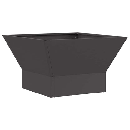 vidaXL Fire Bowl Black 60 x 60 x 35 cm Weathering Steel 2