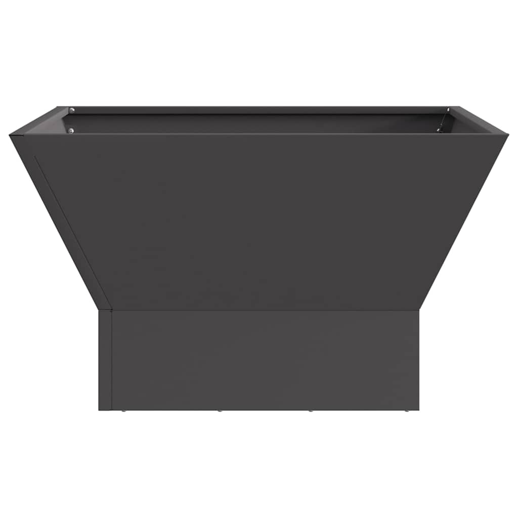 vidaXL Fire Bowl Black 60 x 60 x 35 cm Weathering Steel 5