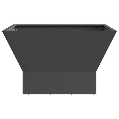 vidaXL Fire Bowl Black 60 x 60 x 35 cm Weathering Steel 5