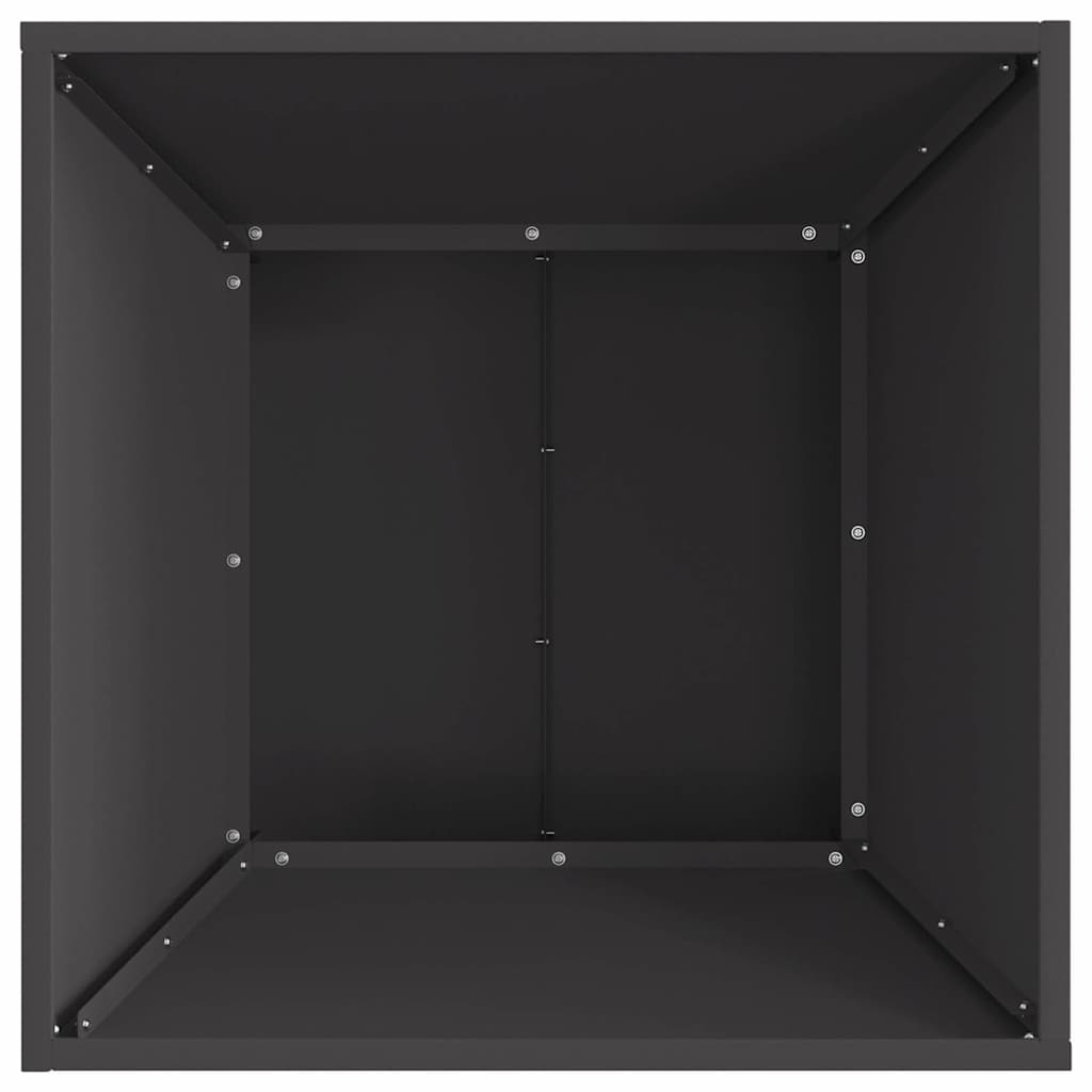 vidaXL Fire Bowl Black 60 x 60 x 35 cm Weathering Steel 6