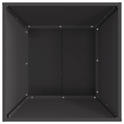 vidaXL Fire Bowl Black 60 x 60 x 35 cm Weathering Steel 6