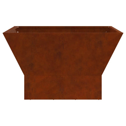 vidaXL Fire Bowl Rusty 60 x 60 x 35 cm Weathering Steel 6