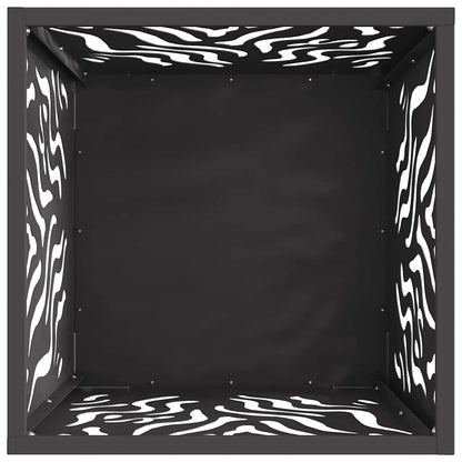 vidaXL Fire Pit Black 40 x 40 x 40 cm Weathering steel 6