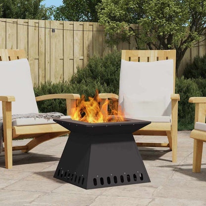 vidaXL Fire Bowl Black 48 x 48 x 40 cm Weathering Steel 1