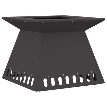 vidaXL Fire Bowl Black 48 x 48 x 40 cm Weathering Steel 2