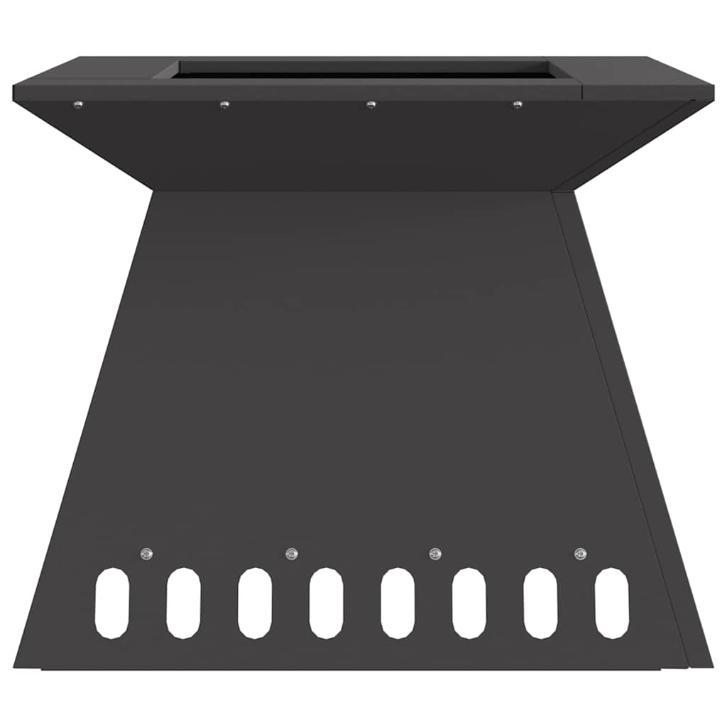 vidaXL Fire Bowl Black 48 x 48 x 40 cm Weathering Steel 5