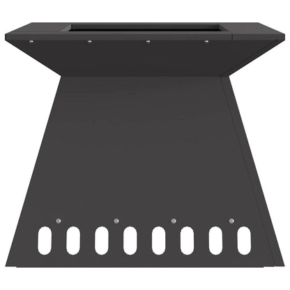 vidaXL Fire Bowl Black 48 x 48 x 40 cm Weathering Steel 5