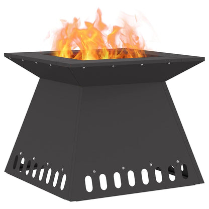vidaXL Fire Bowl Black 48 x 48 x 40 cm Weathering Steel 3
