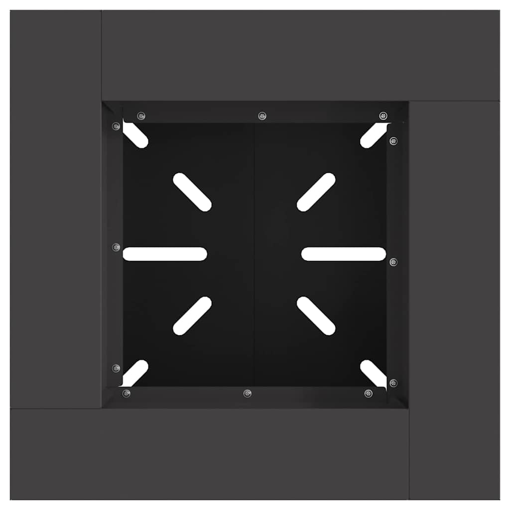 vidaXL Fire Bowl Black 48 x 48 x 40 cm Weathering Steel 6