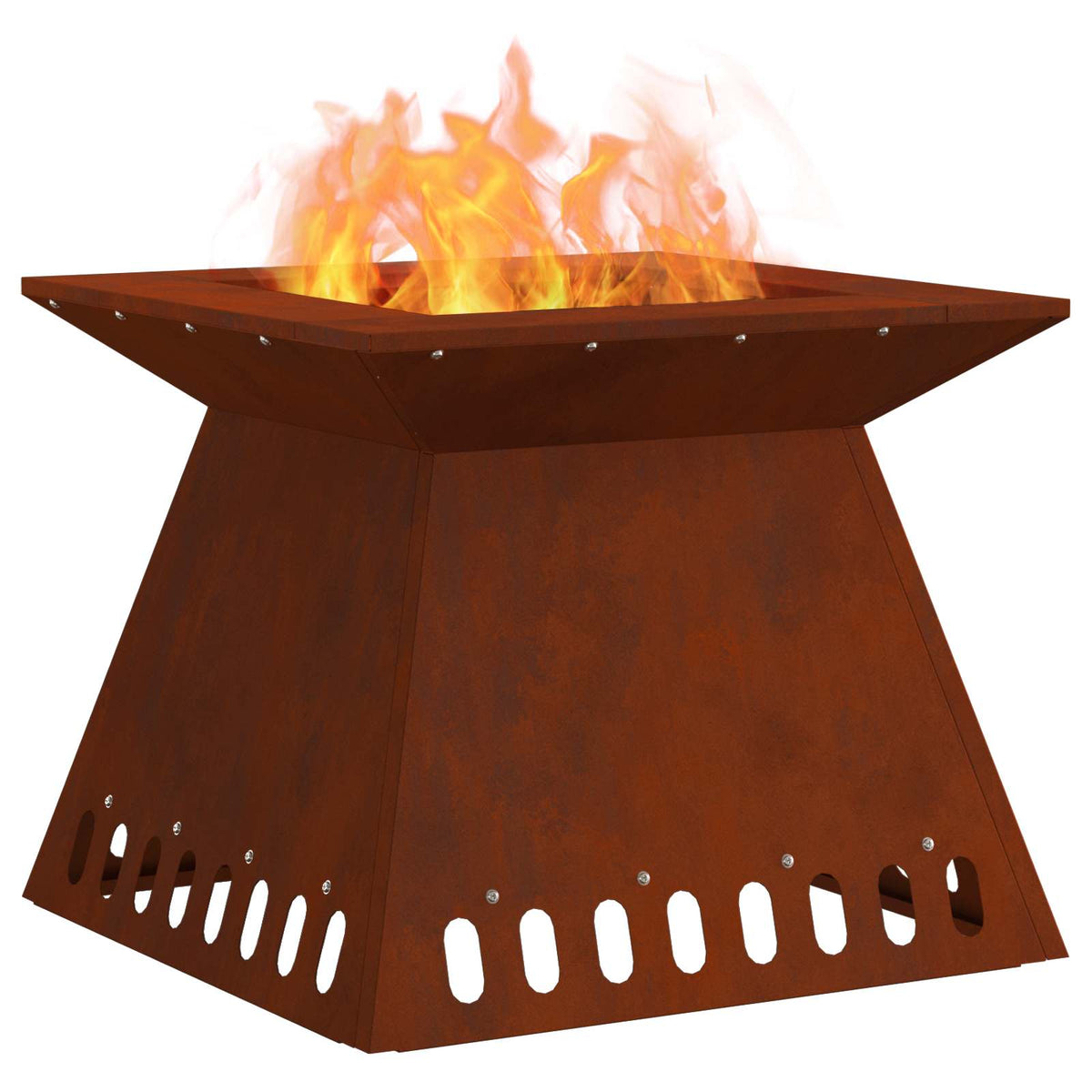 vidaXL Fire Bowl Rusty 48 x 48 x 40 cm Weathering Steel 3