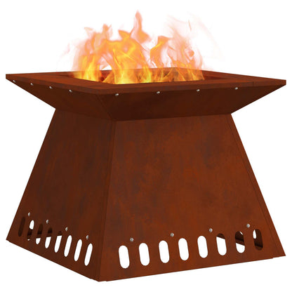 vidaXL Fire Bowl Rusty 48 x 48 x 40 cm Weathering Steel 3
