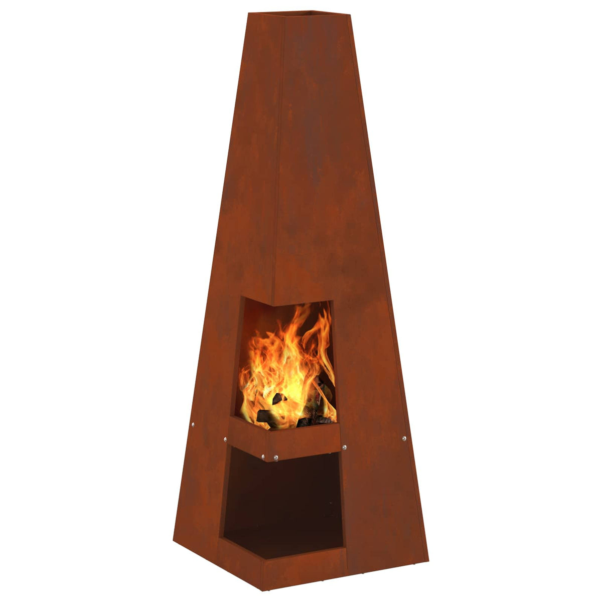 vidaXL Fire Bowl Rusty 35 x 35 x 100 cm 3