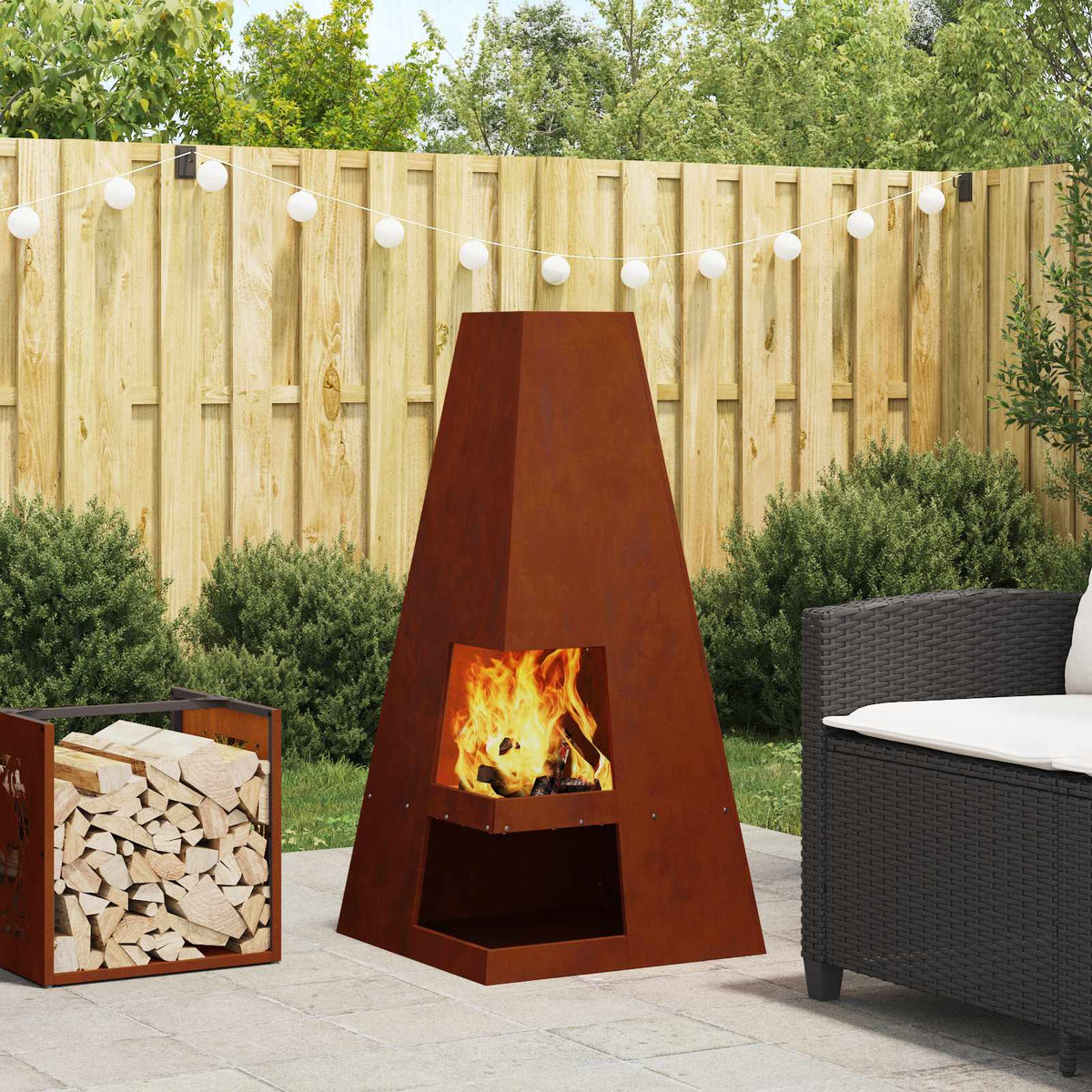 Fire Bowl Black Weathering Steel Weathering steel/brown 50 cm 50 cm