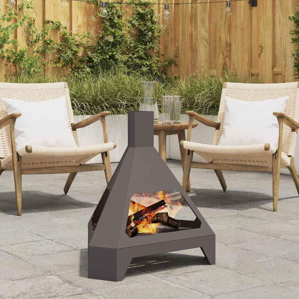 Fire Bowl Black 50 x 43 x 52 cm Weathering Steel Cold-rolled steel/black