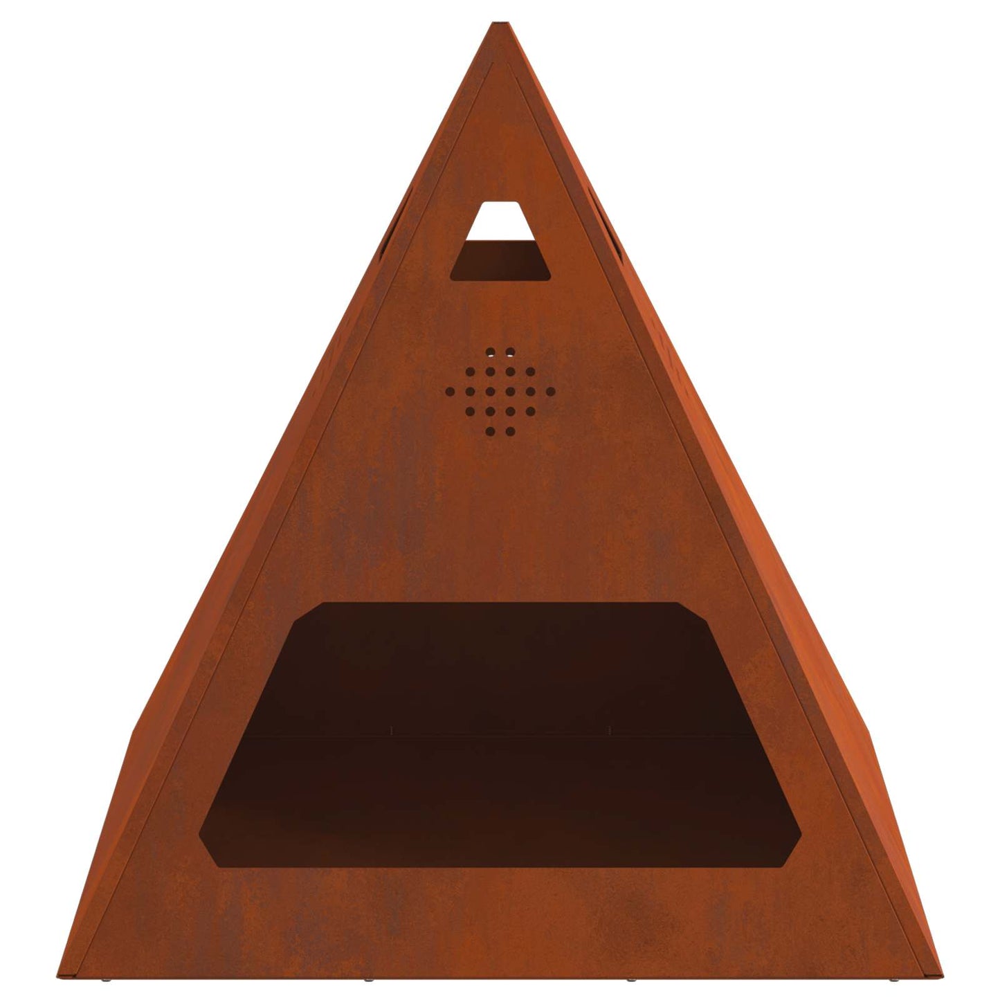 vidaXL Fire Bowl Rusty 50 x 50 x 51 cm Weathering Steel 6