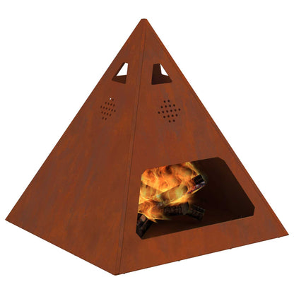 vidaXL Fire Bowl Rusty 50 x 50 x 51 cm Weathering Steel 3