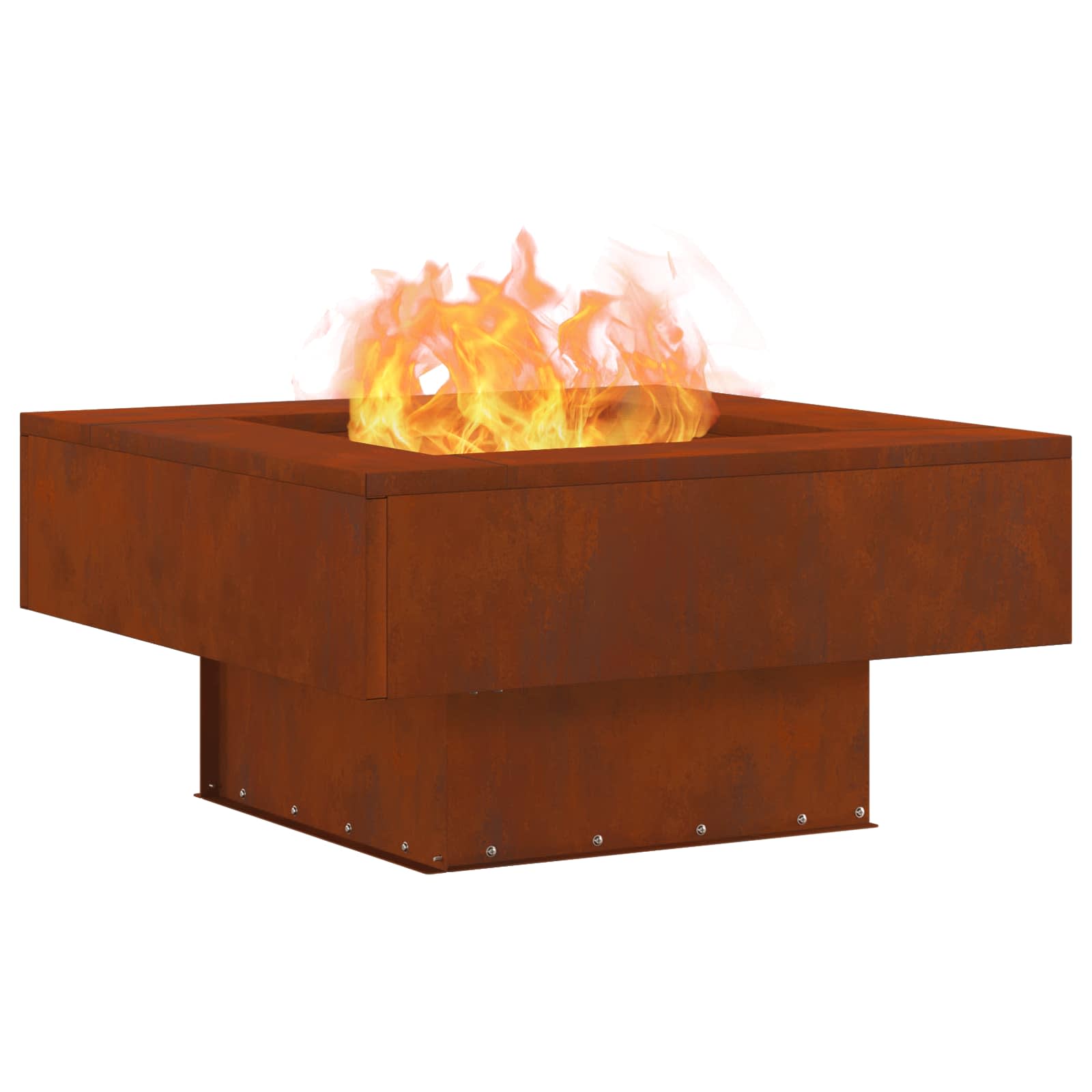 vidaXL Fire Bowl Rusty 60 x 60 x 30 cm Weathering Steel 3