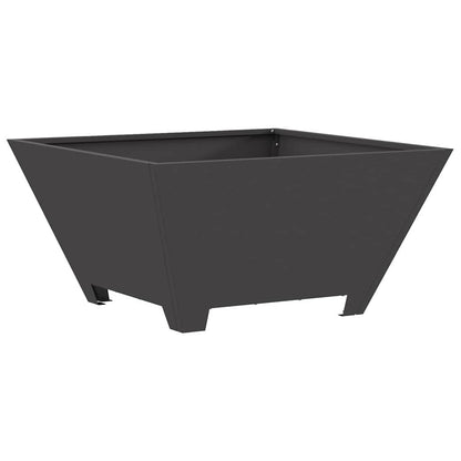 vidaXL Fire Bowl Black 60 x 60 x 30 cm Weathering Steel 2