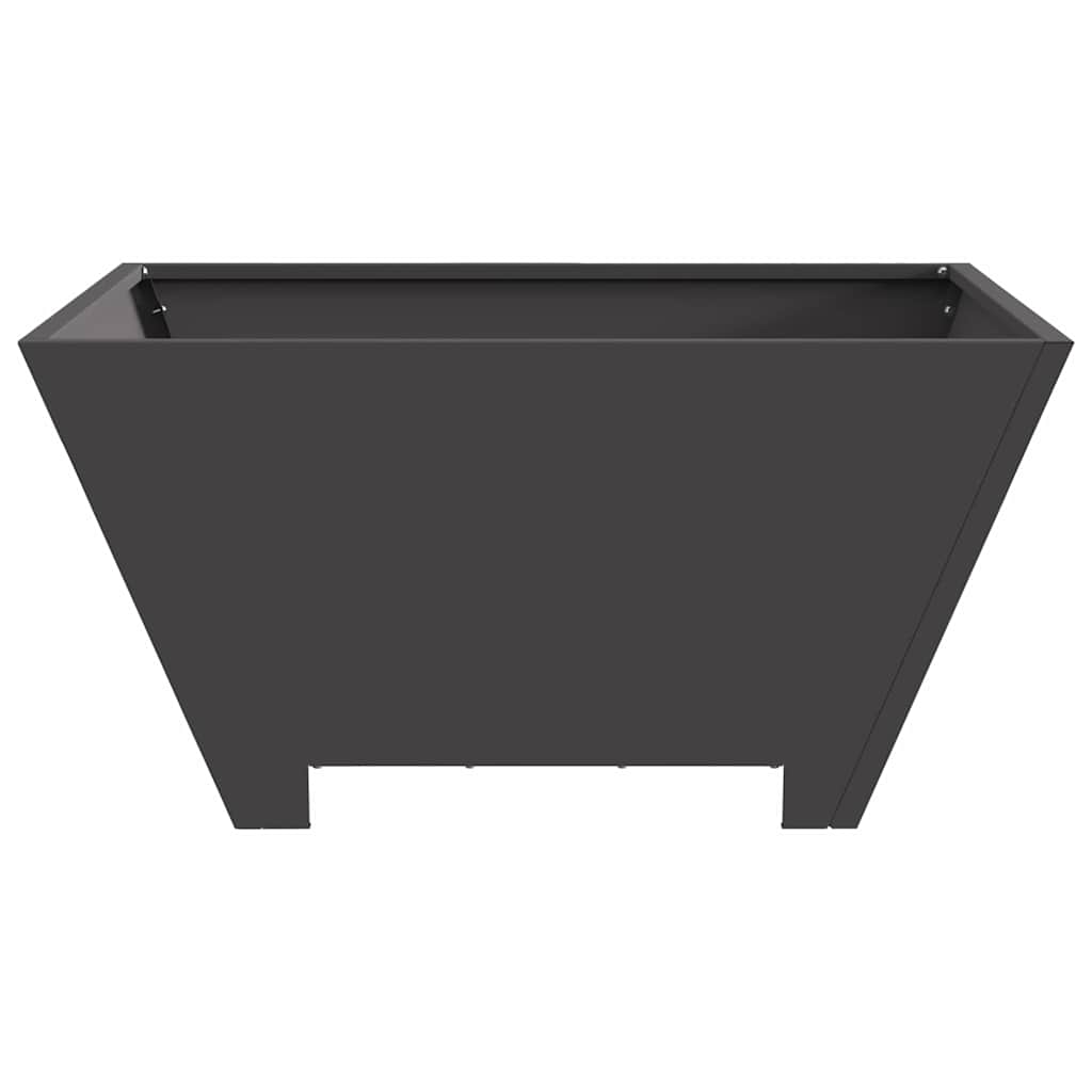 vidaXL Fire Bowl Black 60 x 60 x 30 cm Weathering Steel 5