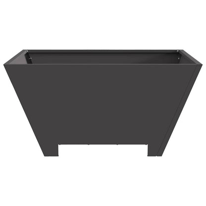 vidaXL Fire Bowl Black 60 x 60 x 30 cm Weathering Steel 5