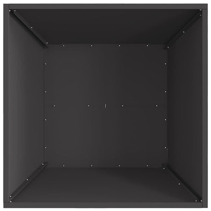vidaXL Fire Bowl Black 60 x 60 x 30 cm Weathering Steel 6
