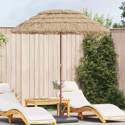 vidaXL Beach Parasol 160 x 160 x 196 cm Polyester and Steel Natural 1