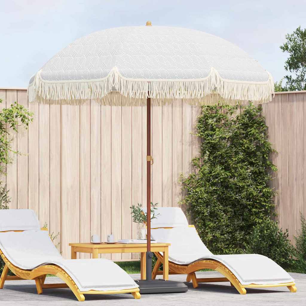 vidaXL Beach Parasol 205 x 205 x 210 cm Polyester and Steel Round 1