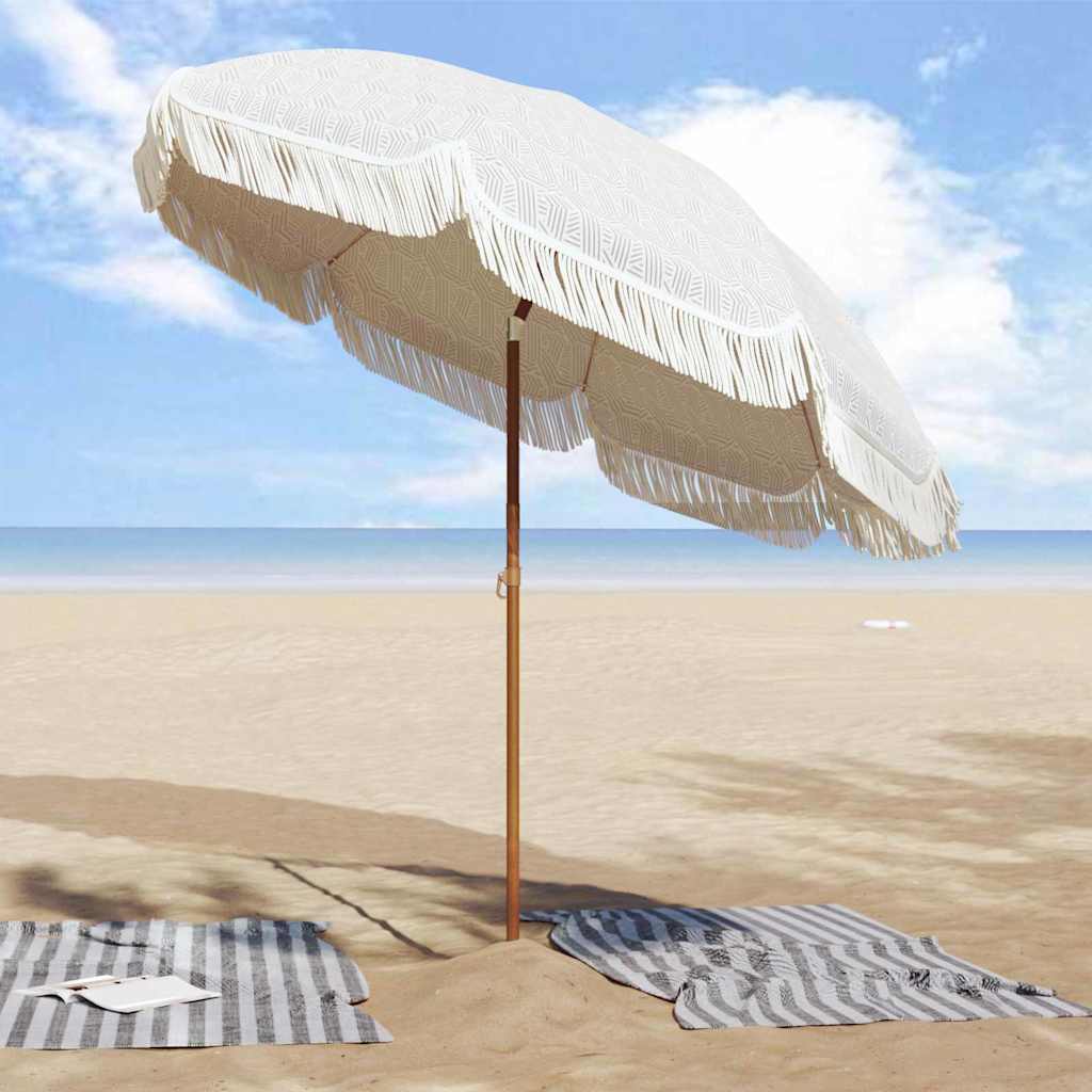 vidaXL Beach Parasol 205 x 205 x 210 cm Polyester and Steel Round 3